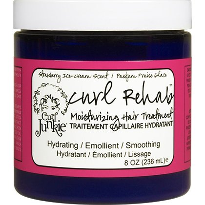 Curl Junkie Curl Rehab Moisturizing Hair Treatment – Strawberry Ice Cream (8 oz.)
